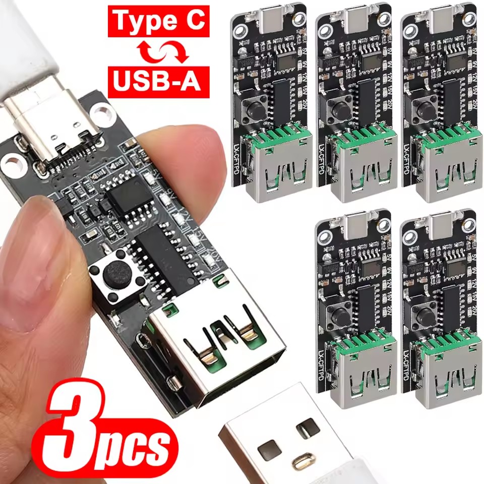 1-3PCS USB-C 5A PD Trigger Boa - đánh giá và giá Modular Power Supply