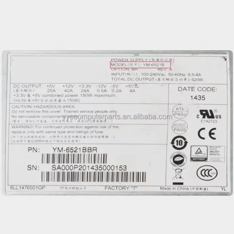 Hot sale  YM-6521B 520W for 3Y - đánh giá và giá Server Power Supply